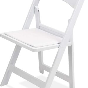 EventStable Titan PRO Resin Folding Chairs, White, 100-Pack