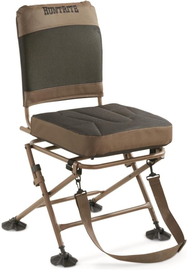 Guide Gear 360° Swivel Hunting Chair, 300lb, Folding, Black
