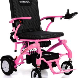 Matrix Ultra Power Electric Wheelchair, 330lb, Foldable, Pink