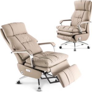 EMIAH Ergonomic Reclining Office Chair with Footrest, Big and Tall