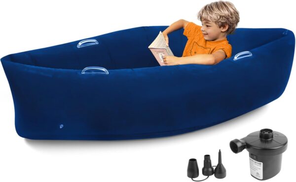Inflatable Sensory Chair for Kids, 60-inch, Blue