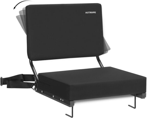 Stadium Bleacher Seats with Padded Back Support, Portable Folding Chair