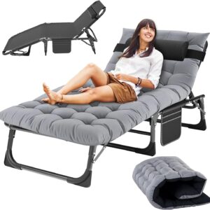 Slsy 5-Position Folding Chaise Lounge Cot, Portable