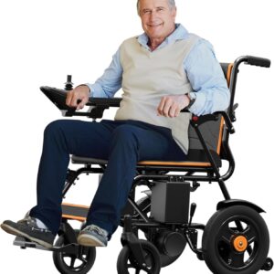 Foldable Electric Wheelchair, 15-Mile Range, All-Terrain