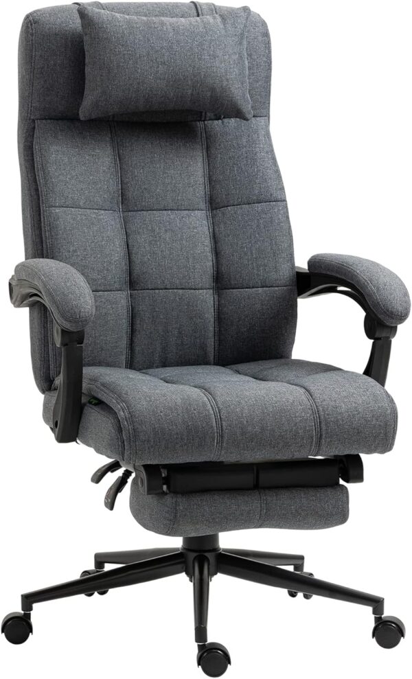 Vinsetto Executive Office Chair, Linen, Dark Grey