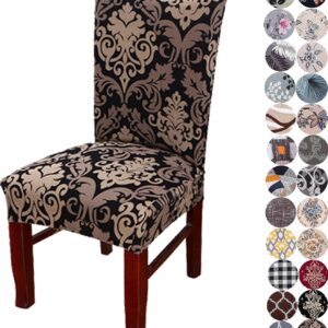 Stretchy Parson Chair Slipcovers (Set of 4), Black