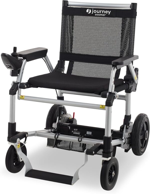 Journey Zoomer Lightweight Foldable Power Chair, 27 lbs, Black