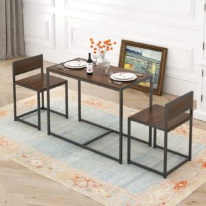 SogesHome 3-Piece Compact Dining Table Set with 2 Chairs